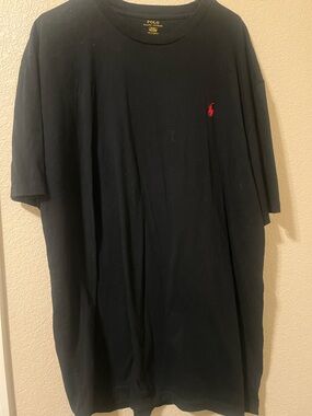 Polo by Ralph Lauren Black Short Sleeve T-Shirt with Red Pony Logo